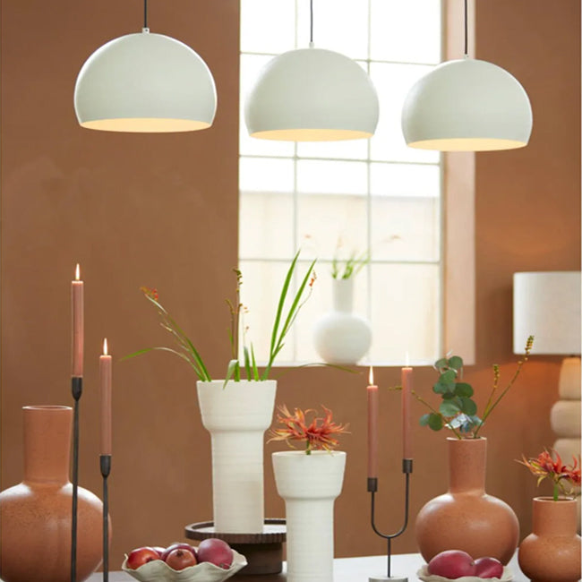 Lámpara colgante 3 luces 120x25x125 cm beige mate - LLLC0532