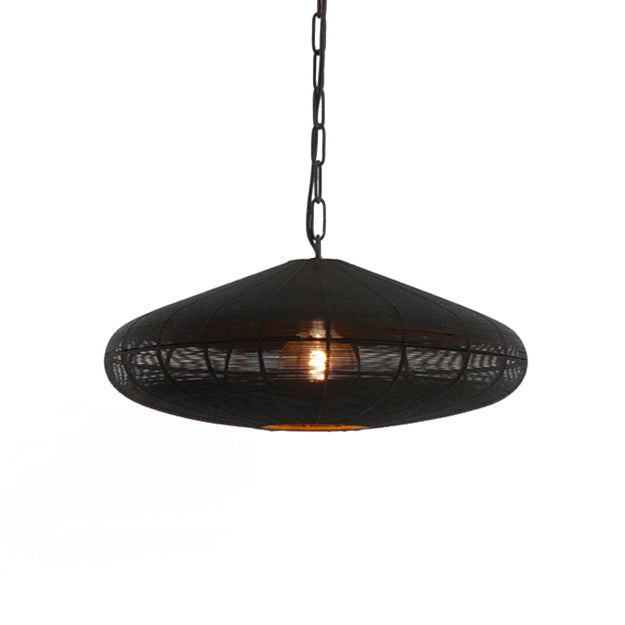 Lámpara colgante Ø40x18 cm negro mate - LLLC0536