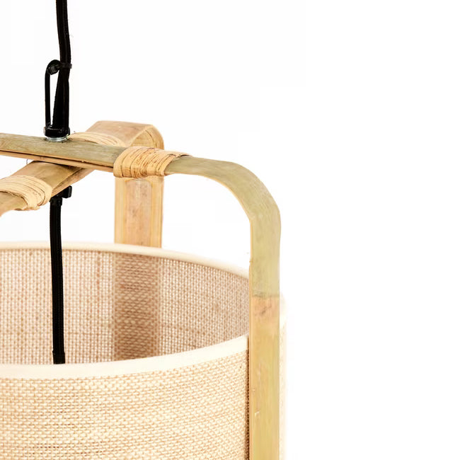 Lámpara colgante bambú natural Ø32x60 cm E27 - LLLC0546