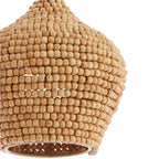 Lámpara colgante madera natural Ø21x22 cm E27 - LLLC0547