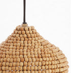 Lámpara colgante madera natural Ø21x22 cm E27 - LLLC0547