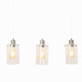 Lámpara colgante metal vidrio plateado 67cm 3 luces E27 - LLLC0548