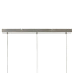 Lámpara colgante metal vidrio plateado 67cm 3 luces E27 - LLLC0548