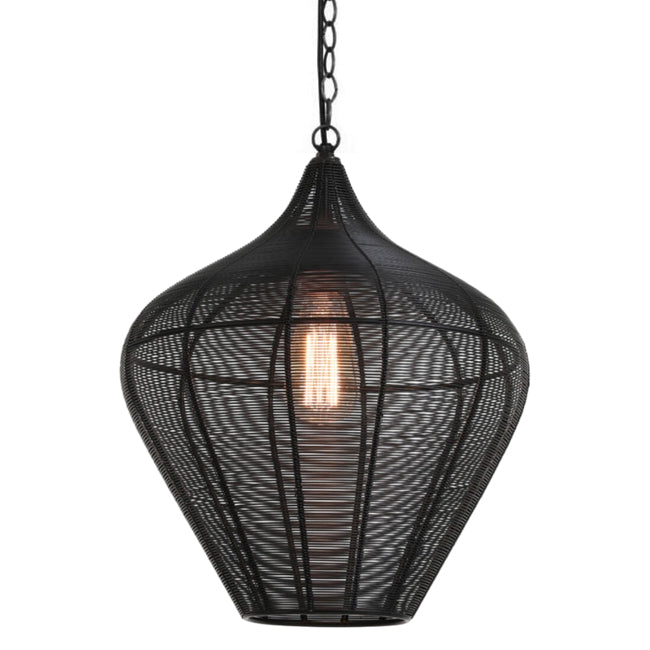 Lámpara colgante metal negro mate Ø36x40cm - LLLC0552