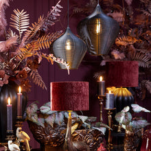 Cargar imagen en el visor de la galería, Lámpara colgante metal negro mate Ø36x40cm - LLLC0552
