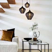 Cargar imagen en el visor de la galería, Lámpara colgante metal negro mate Ø36x40cm - LLLC0552
