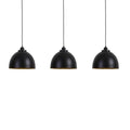 Lámpara colgante metal negro interior oro 3 Luces cm E27 - LLLC0555
