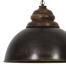 Cargar imagen en el visor de la galería, Lámpara colgante metal madera Ø52x40 cm E27 - LLLC0556

