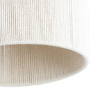 Lámpara colgante metal imitación madera textil crema Ø16x31 cm E27 - LLLC0565