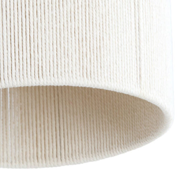 Lámpara colgante metal imitación madera textil crema Ø16x31 cm E27 - LLLC0565