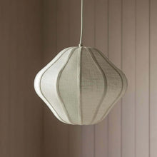 Cargar imagen en el visor de la galería, Lámpara colgante textil lino crema Ø38,5x32cm E27 - LLLC0566
