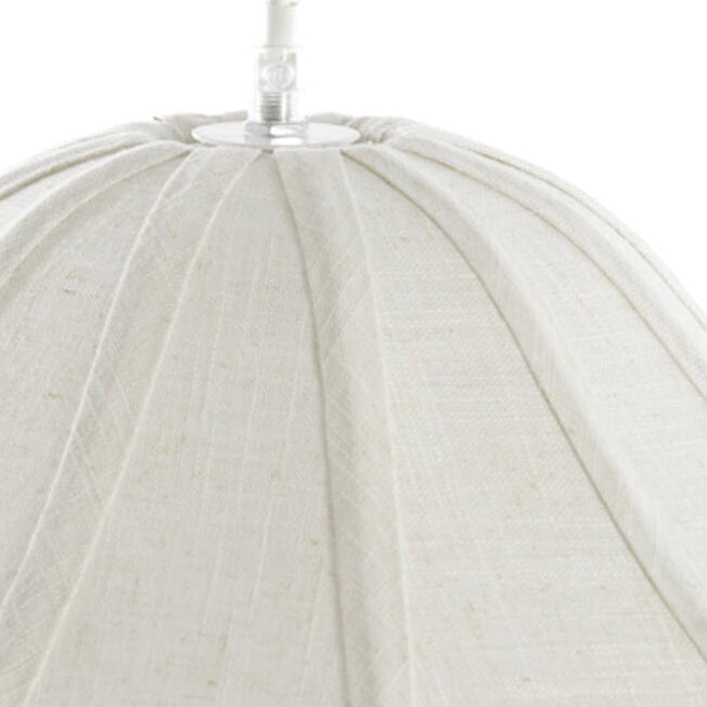 Lámpara colgante textil lino crema Ø38,5x32cm E27 - LLLC0566