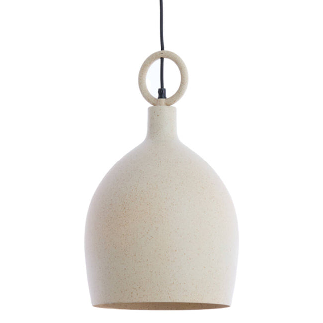Lámpara colgante metal arena marrón claro moteado Ø24x39cm E27 - LLLC0568
