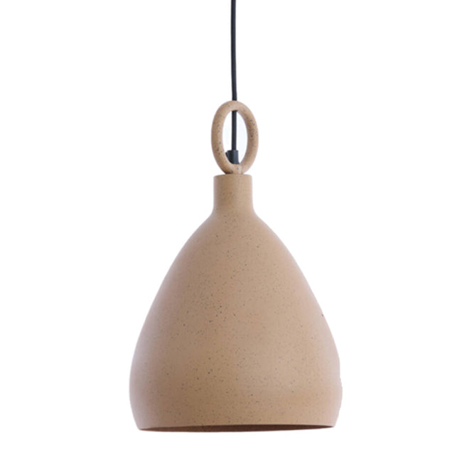 Lámpara colgante metal tierra marrón claro moteado Ø24x37cm E27 - LLLC0569