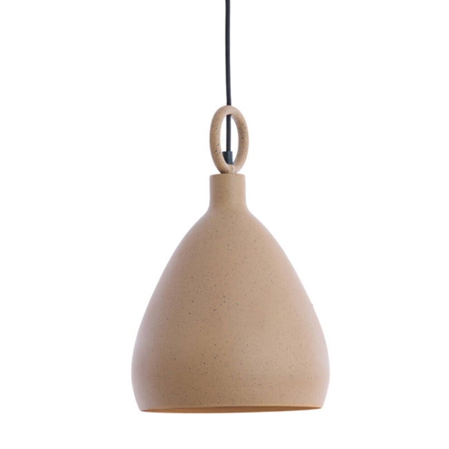 Lámpara colgante metal tierra marrón claro moteado Ø24x37cm E27 - LLLC0569