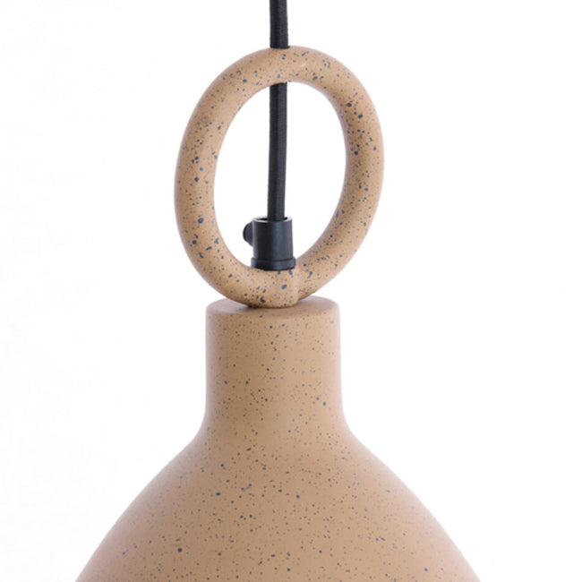 Lámpara colgante metal tierra marrón claro moteado Ø24x37cm E27 - LLLC0569