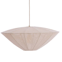 Cargar imagen en el visor de la galería, Lámpara colgante textil crema Ø50x23 cm E27 - LLLC0573
