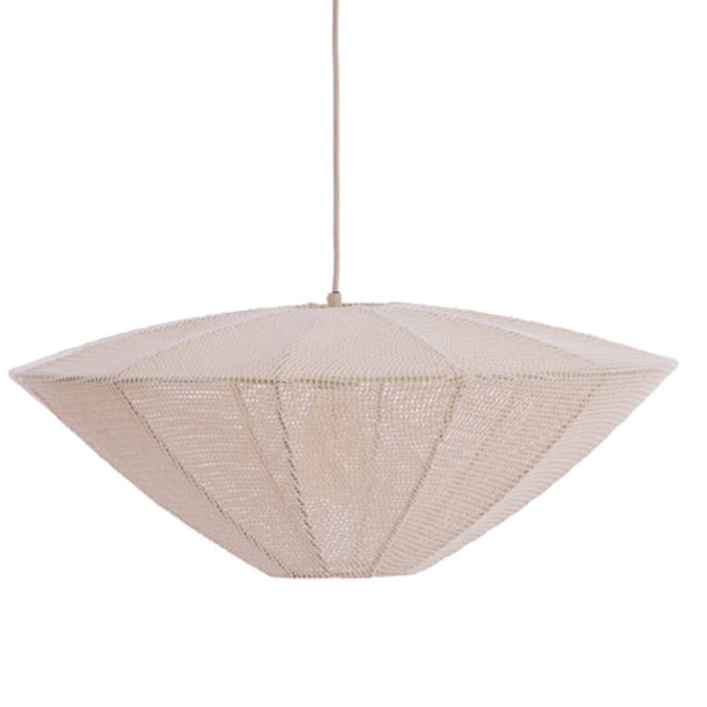 Lámpara colgante textil crema Ø50x23 cm E27 - LLLC0573