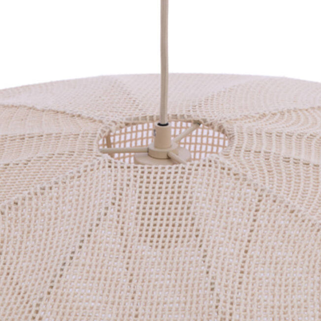 Lámpara colgante textil crema Ø50x23 cm E27 - LLLC0573