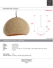 Cargar imagen en el visor de la galería, Lámpara colgante papel maché gris oscuro Ø57x38 cm  E27 -  LLLC0576
