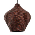 Lámpara colgante cuentas madera marrón oscuro Ø28x30 cm E27 - LLLC0580
