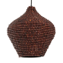 Cargar imagen en el visor de la galería, Lámpara colgante madera marrón oscuro Ø28x30 cm E27 - LLLC0580
