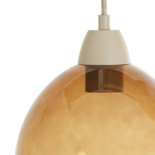 Cargar imagen en el visor de la galería, Lámpara colgante vidrio marrón metal arena 110x118 cm 5 luces E27 - LLLC0581
