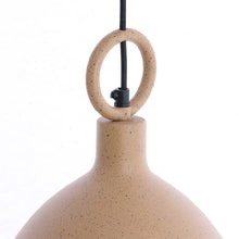 Cargar imagen en el visor de la galería, Lámpara colgante metal tierra marrón claro moteado Ø24x39cm E27 - LLLC0584
