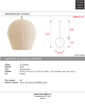 Cargar imagen en el visor de la galería, Lámpara colgante Ø44x42 cm  bouclé arena - LLLC0585
