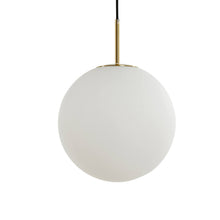 Cargar imagen en el visor de la galería, Lámpara colgante metal bronce antiguo vidrio blanco opal Ø30 cm E27 - LLLC0588
