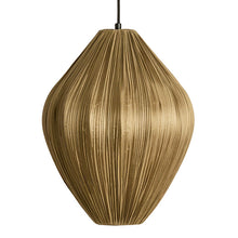 Cargar imagen en el visor de la galería, Lámpara colgante textil café bronce Ø36x44 cm E27 - LLLC0591
