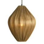 Lámpara colgante textil café bronce Ø36x44 cm E27 - LLLC0591