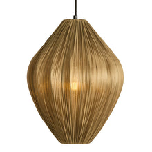 Cargar imagen en el visor de la galería, Lámpara colgante textil café bronce Ø36x44 cm E27 - LLLC0591
