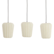 Cargar imagen en el visor de la galería, Lámpara colgante textil blanco 103x30x143 cm 3 luces E27 - LLLC0593
