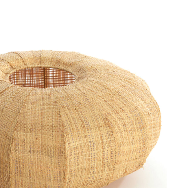 Lampara colgante rafia natural  Ø40x19 cm E27- LLLC0600