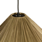 Lámpara colgante textil café bronce Ø36x44 cm E27 - LLLC0591