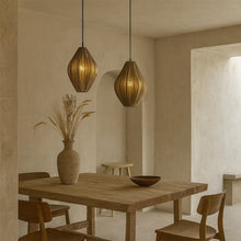 Cargar imagen en el visor de la galería, Lámpara colgante textil café bronce Ø31x38 cm  E27- LLLC0601
