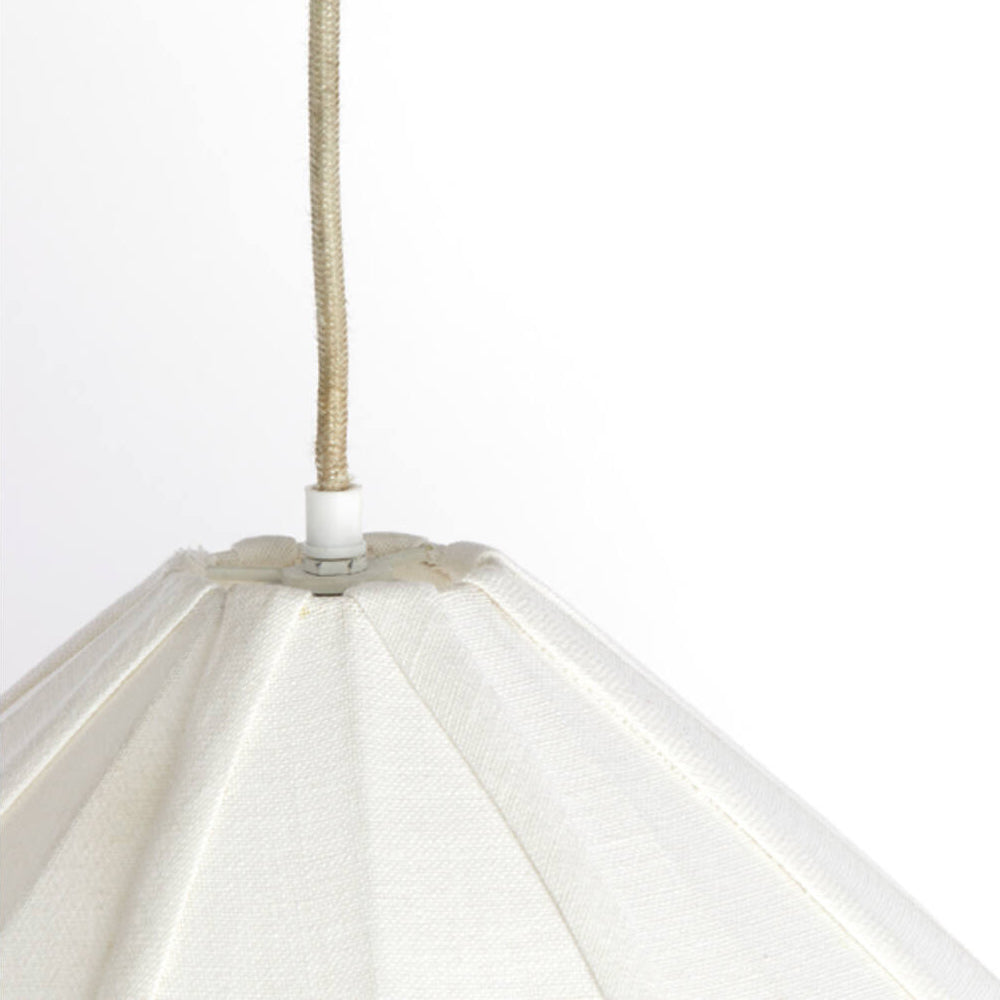 Lámpara colgante lino crema Ø49x36 cm E27 - LLLC0604