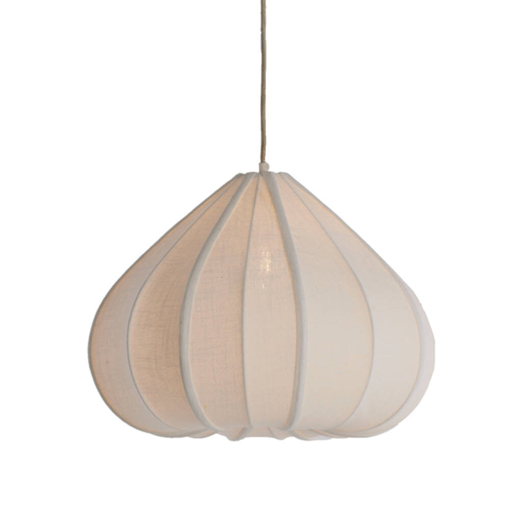 Lámpara colgante lino crema Ø49x36 cm E27 - LLLC0604