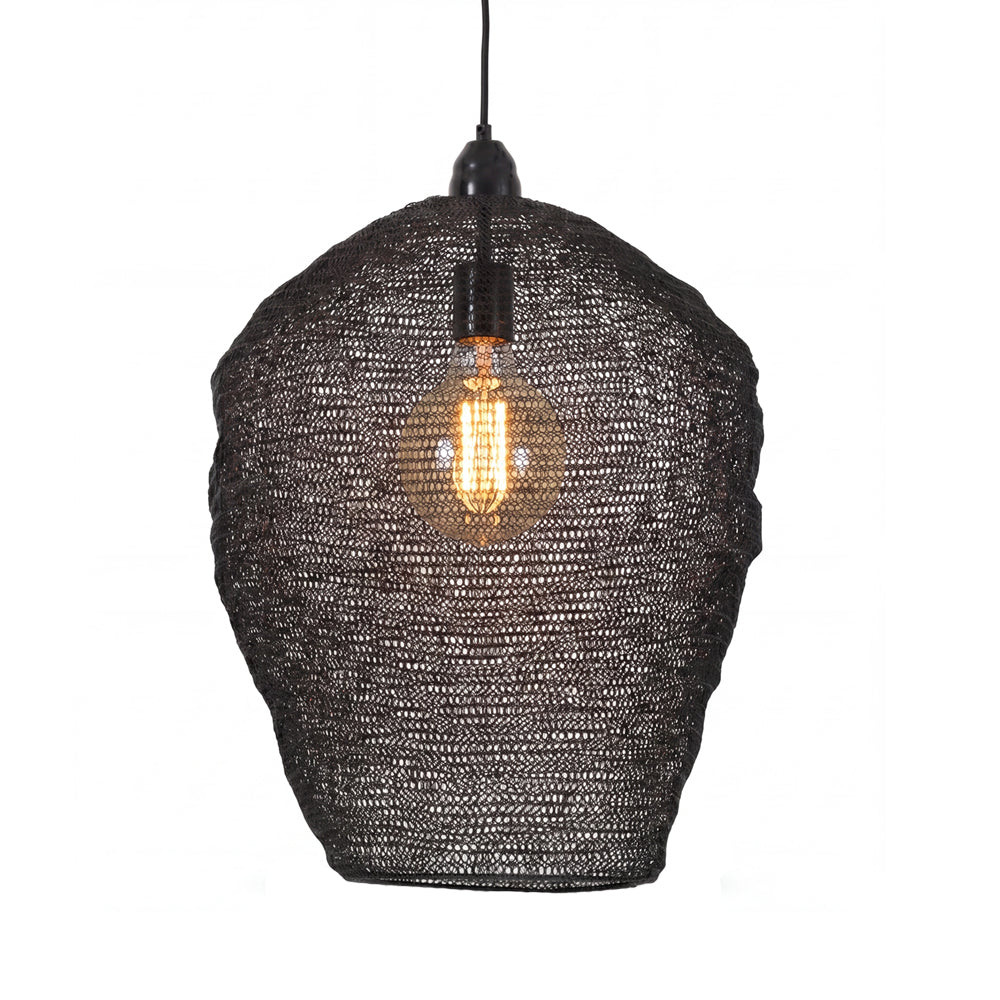 Lámpara colgante metal negro brillante  Ø45x60 cm E27 - LLLC0605