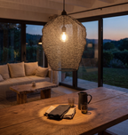 Lámpara colgante metal negro brillante  Ø45x60 cm E27 - LLLC0605