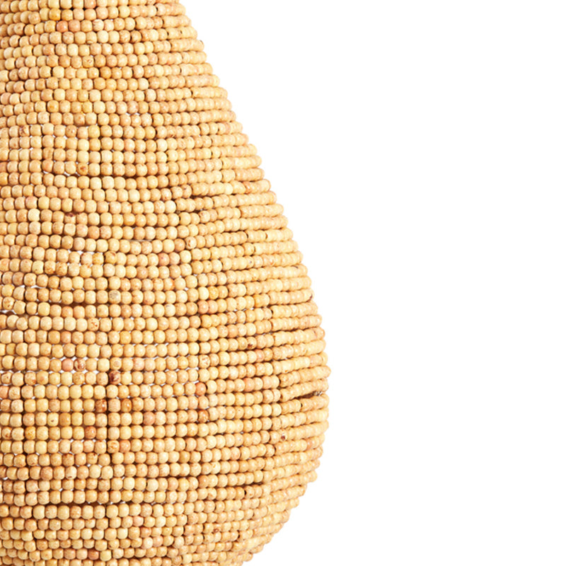Lámpara colgante madera cuentas natural  Ø31x39 cm E27 - LLLC0606