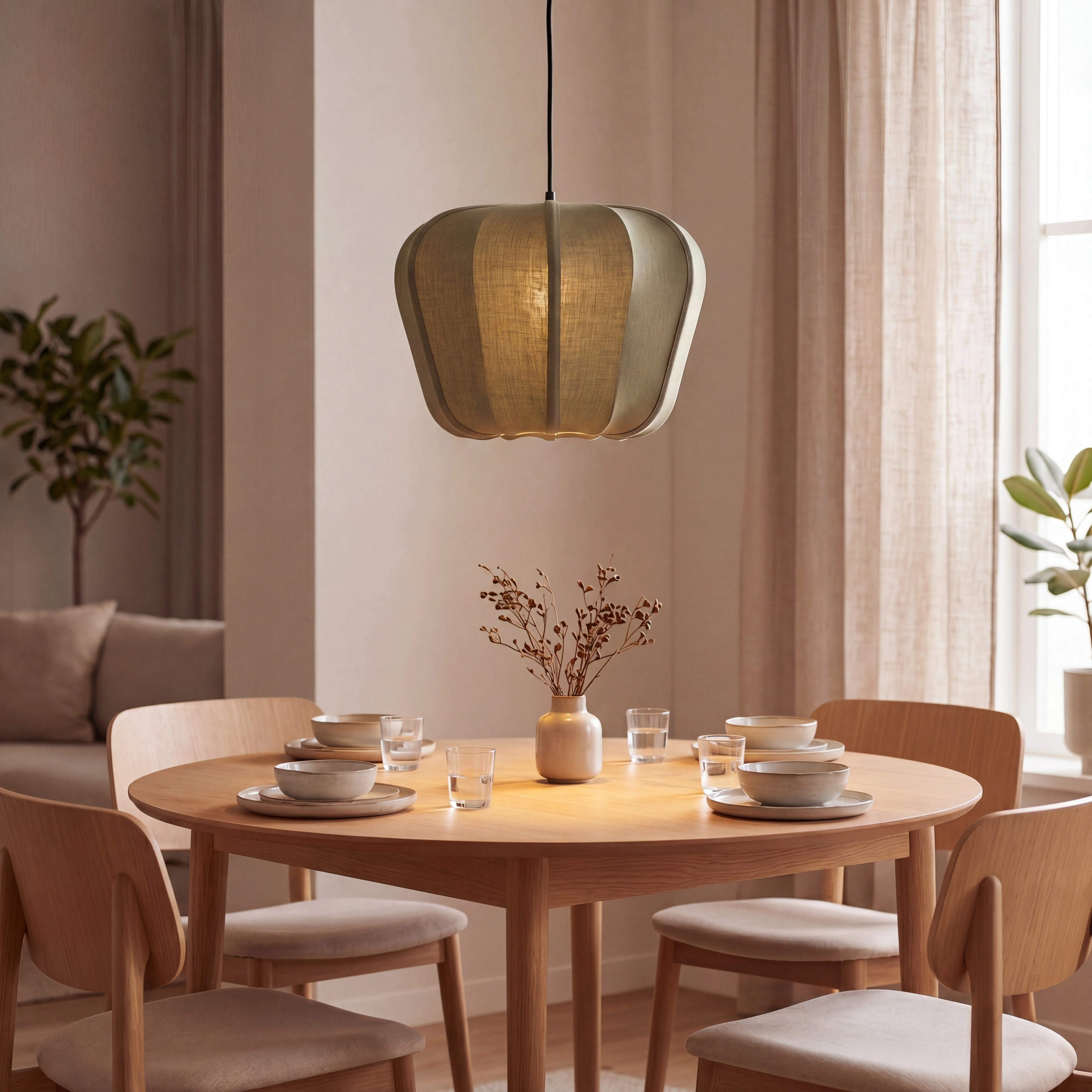 Hanging lamp Ø40x30 cm olive green - LLLC0607