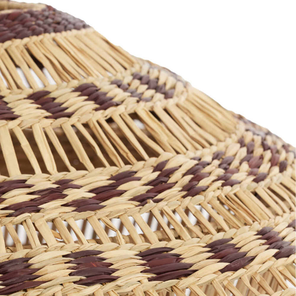 Lámpara colgante ratán natural detalles en café Ø64x26 cm E27 - LLLC0612