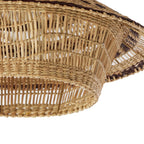 Lámpara colgante ratán natural detalles en café Ø64x26 cm E27 - LLLC0612
