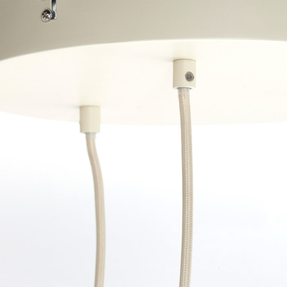 Lámpara colgante metal marrón arena 3 luces Ø30x130 cm E27 - LLLC0614