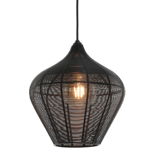 Lámpara colgante metal negro mate Ø27x29.5 cm E27 - LLLC0615