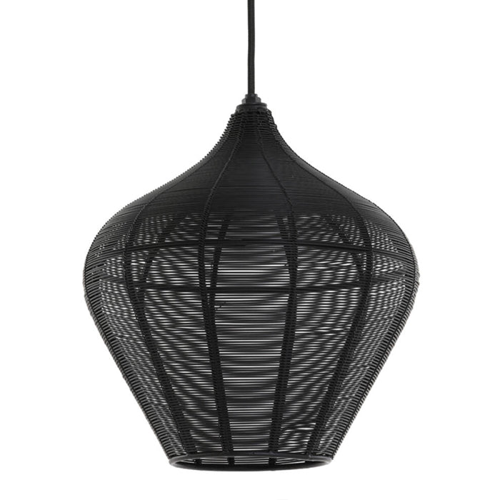 Lámpara colgante metal negro mate Ø27x29.5 cm E27 - LLLC0615