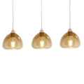 Lámpara colgante vidrio marrón metal arena 94x118 cm 3 luces E27- LLLC0620