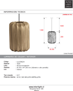 Pantalla de lámpara textil café bronce Ø20x28 cm E27 - LLLC0624
